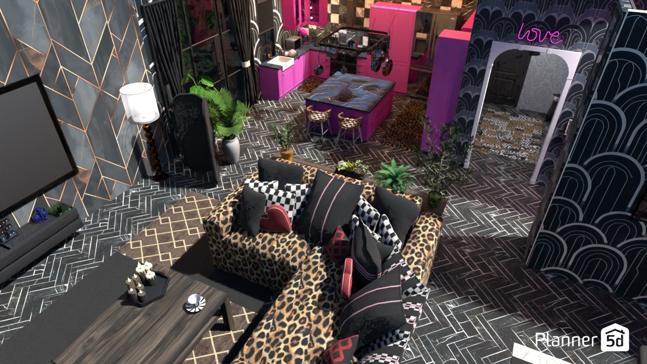 Living Room and Kitchen #30857376 by ShakaLakaDeAlpaka