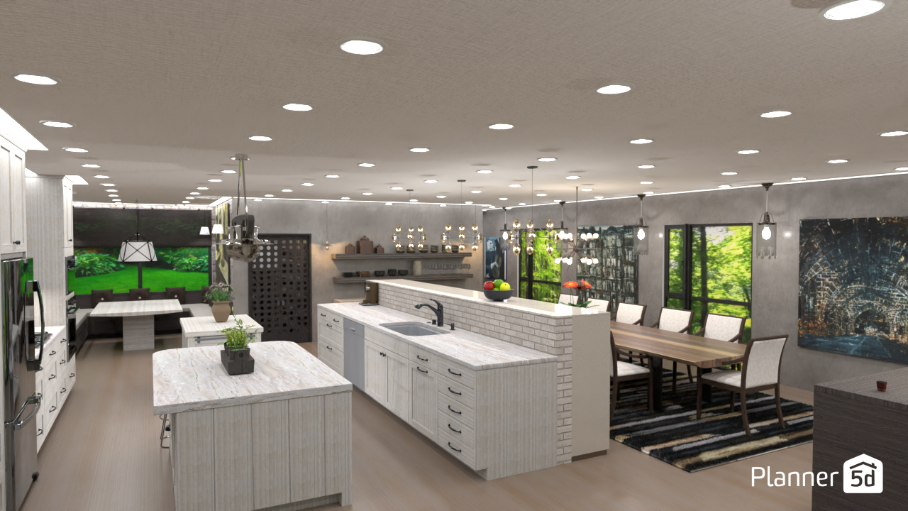 Kitchen, breakfast nook, dining room, pantry #18180416 by Aldona