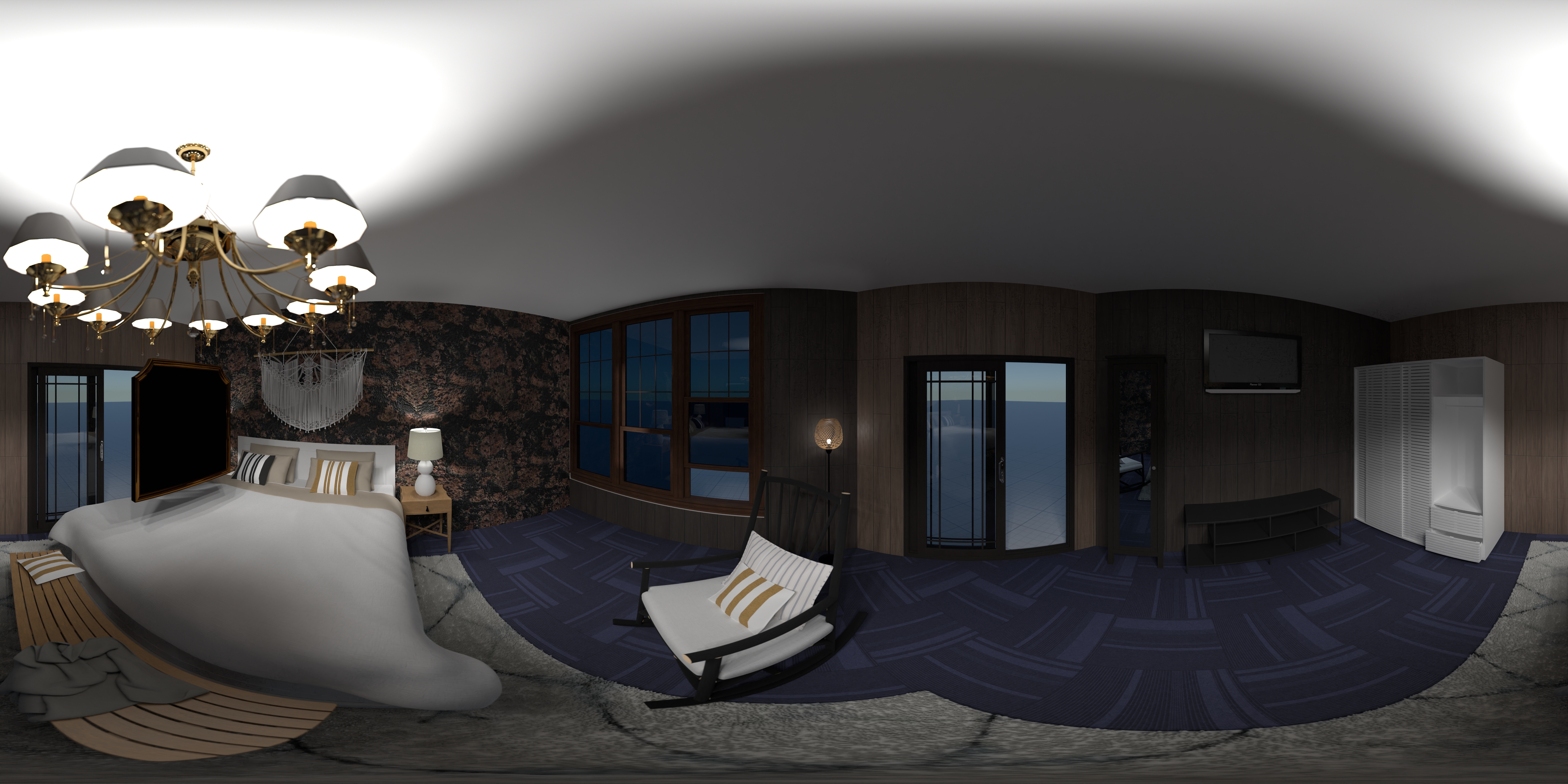 Antique bedroom interior #25874360 by Queen