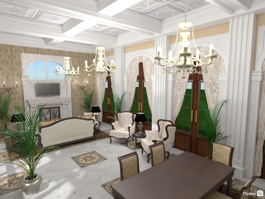 Salone e sala da pranzo #1777016 by Micaela Maccaferri