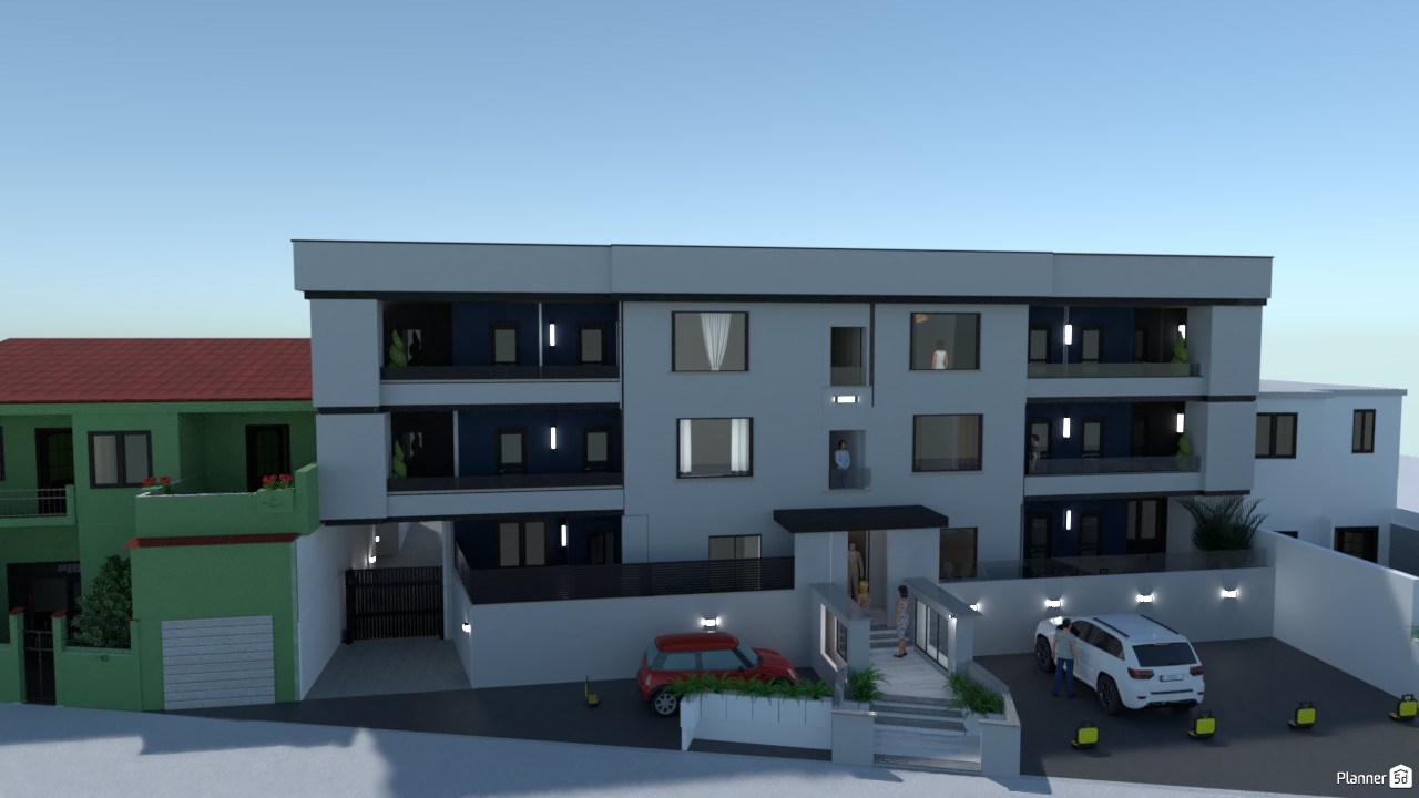 facciata grigio e petrolio #3081739 by r flo