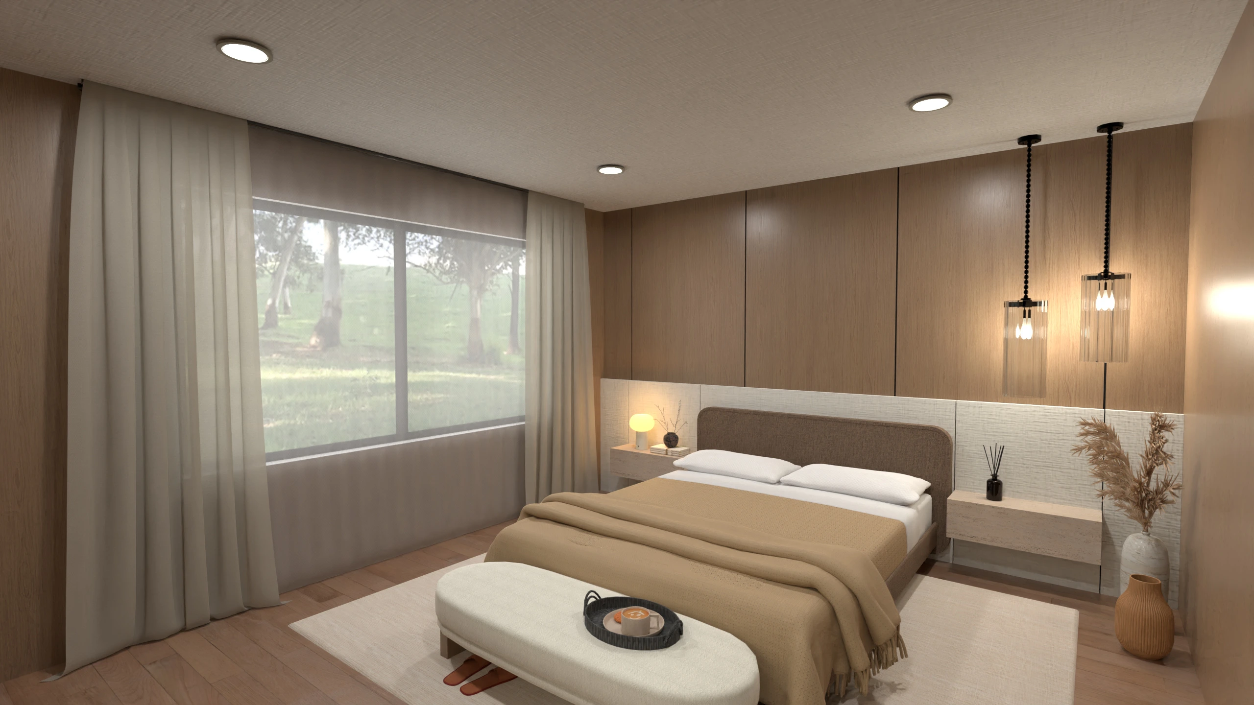 Elegant Minimalist Bedroom #3106440 by Eazy Interior