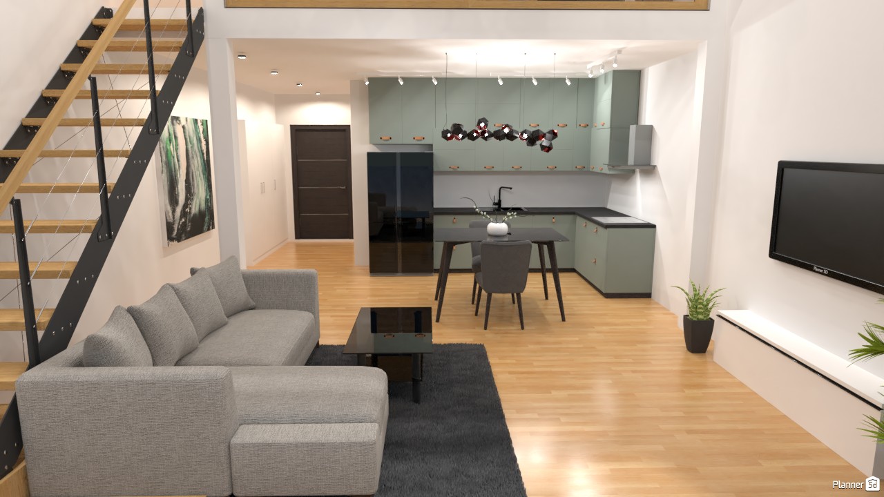 Loft Living Room #4165216 by Delight