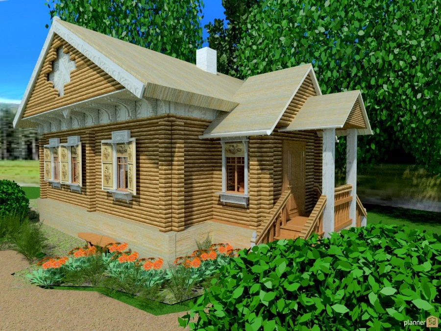 Русская изба. Izbà russa. #60201 by Svetlana Baitchourina