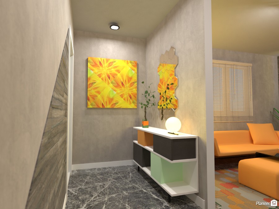 Kitchen with living room: entryway #3500618 by Moonface