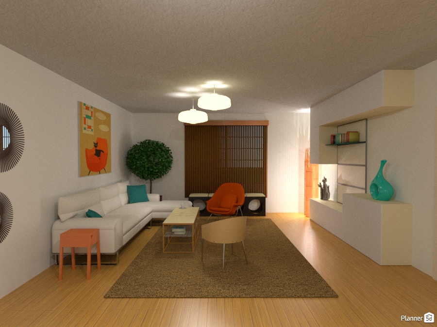 Cozy mid-century living room 1495769 by Pisces Rising Design image