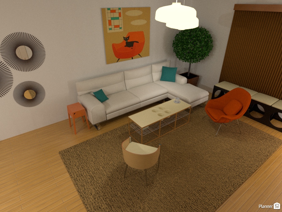 Cozy mid-century living room 1495773 by Pisces Rising Design image