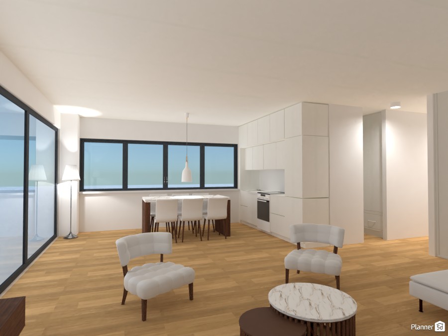 Open living room & kitchen #5368121 by User 32746097