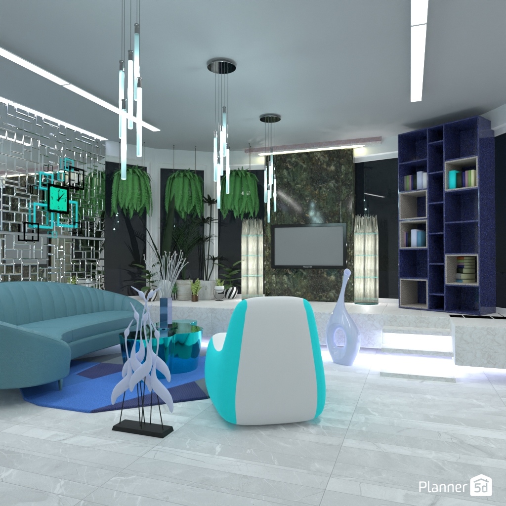 Futuristic Living Room #33788824 by Editors Choice
