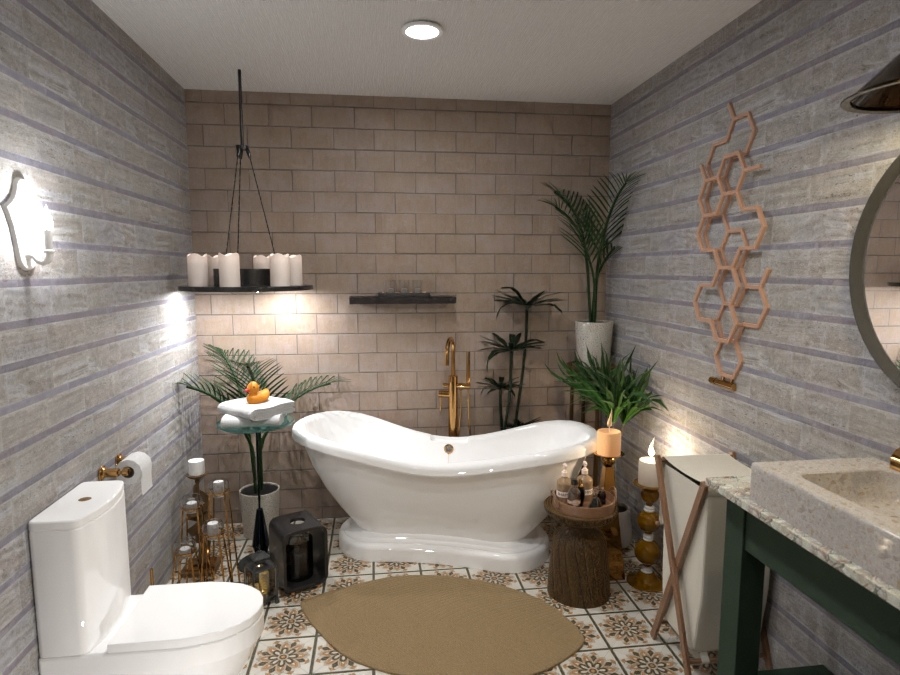 Bath with candles / Design battle contests #19399516 by ZACKY DESIGNER