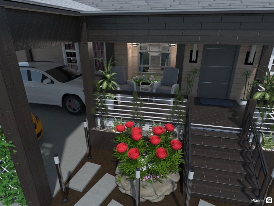 Front entrance garden and car port 2272709 by Wilson image