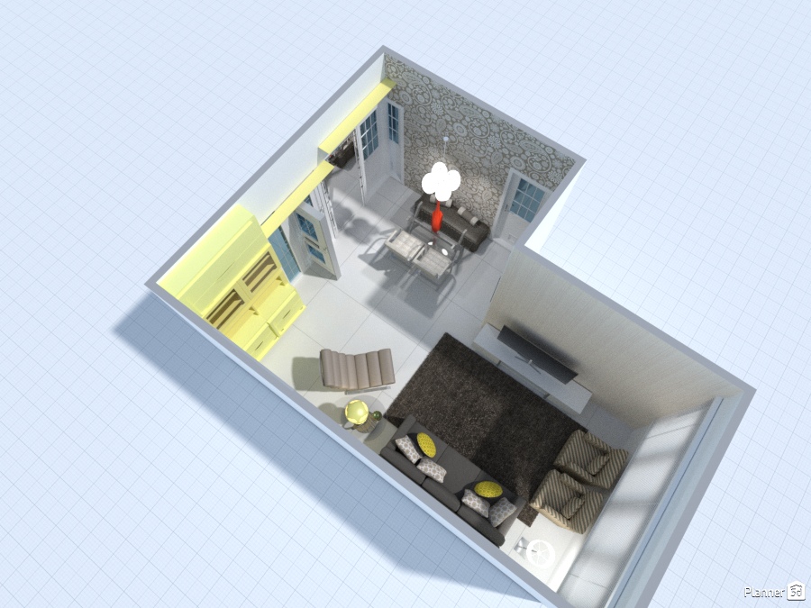 Sala Cinza e Amarela - Ulla e Renato #1646002 by Liz Ribeiro