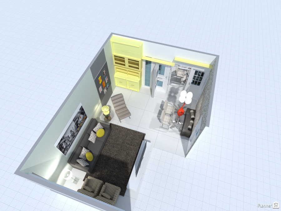 Sala Amarela e Cinza - Ulla e Renato #1646007 by Liz Ribeiro