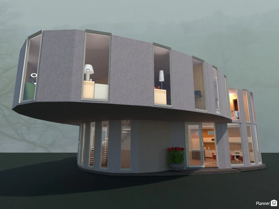 Retro Round House #88143 by Marjane Casagris