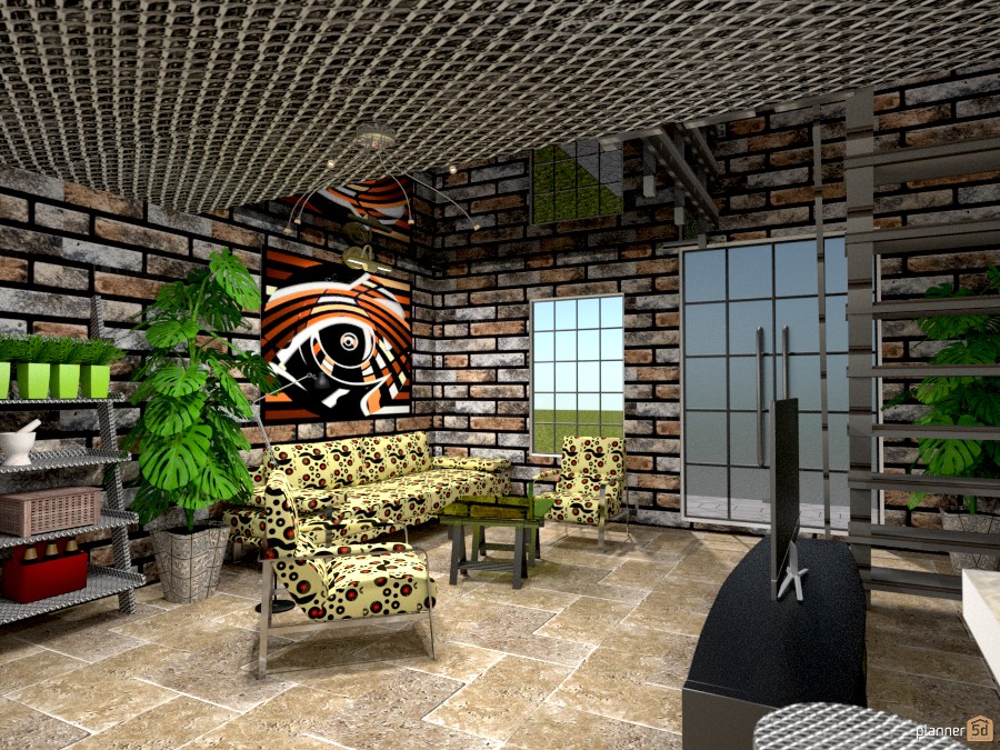 Brick Home: Living #1031585 by Micaela Maccaferri