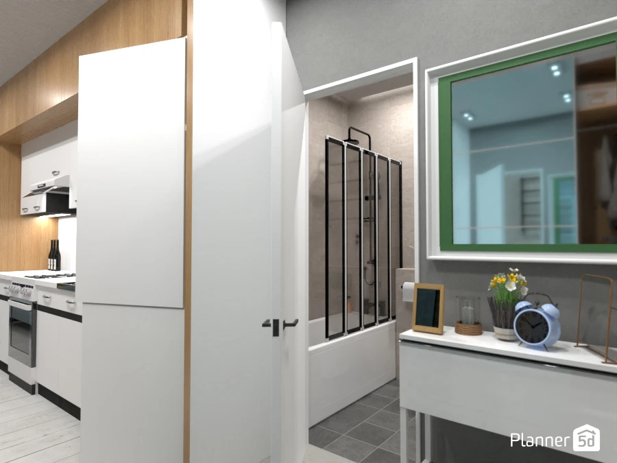 Flat 30,2 m2 second version #3094716 by Gabes