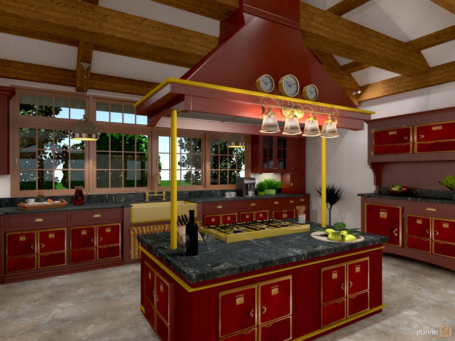 Country in rosso #1132146 by Svetlana Baitchourina