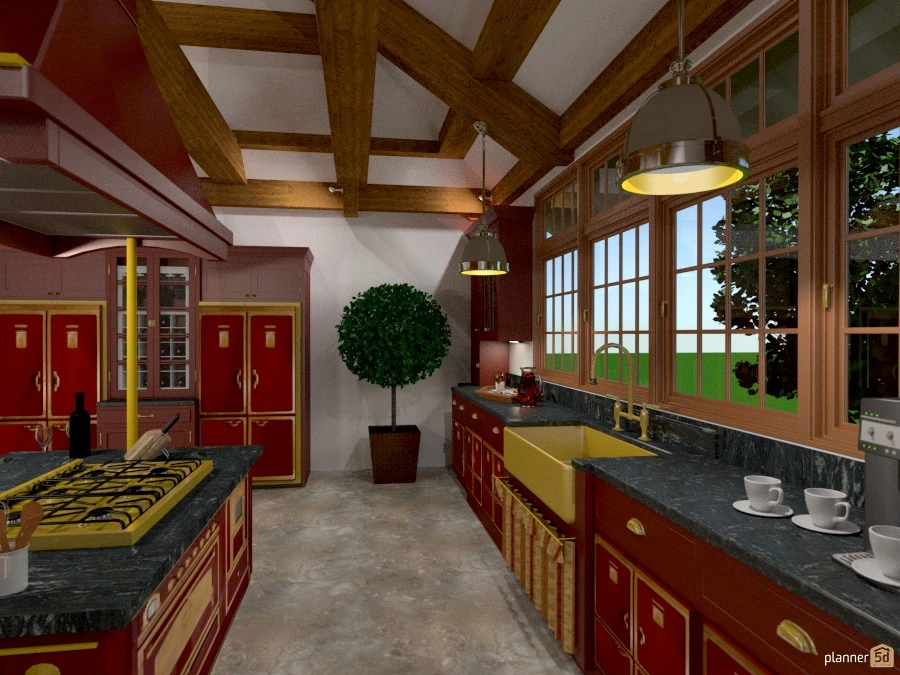 ***Country in rosso*** #62093 by Svetlana Baitchourina