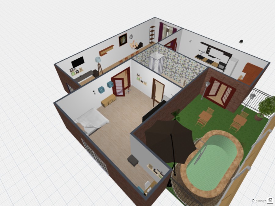 Casinha - Free Online Design | 3D House Floor Plans by Planner 5D