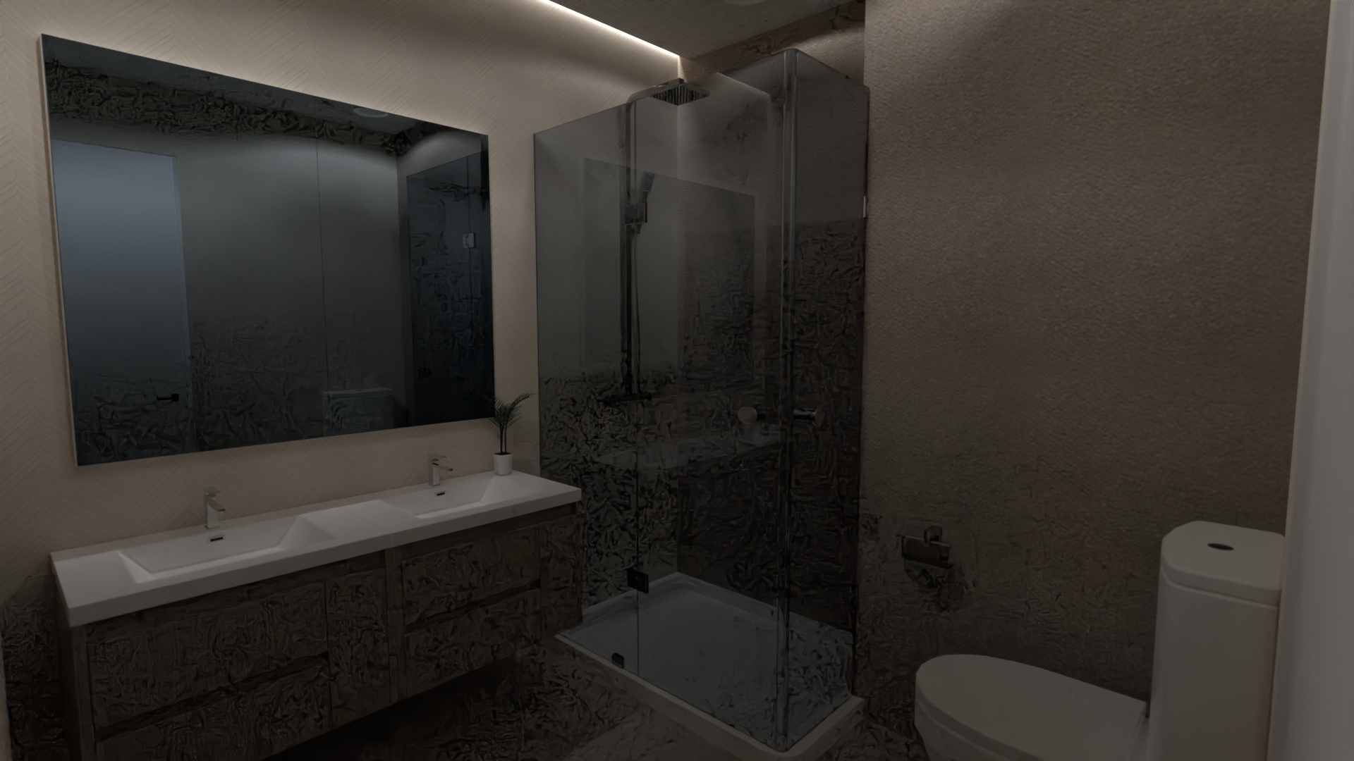 BAÑO_Esproneda_v8 pared ducha Dover #23458019 by Luis