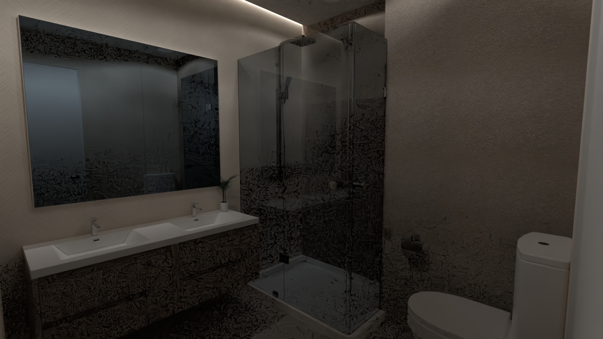 BAÑO_Esproneda_v8 pared ducha Dover #23458043 by Luis