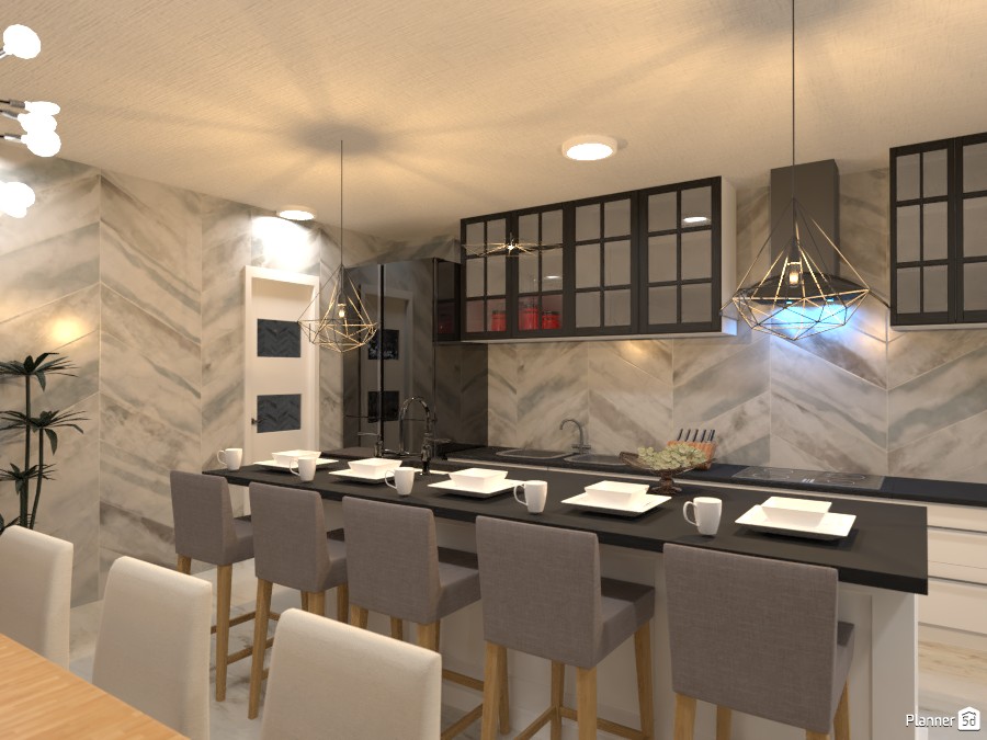 cozinha conceito aberto #3468651 by Marielli Rocha Furieri