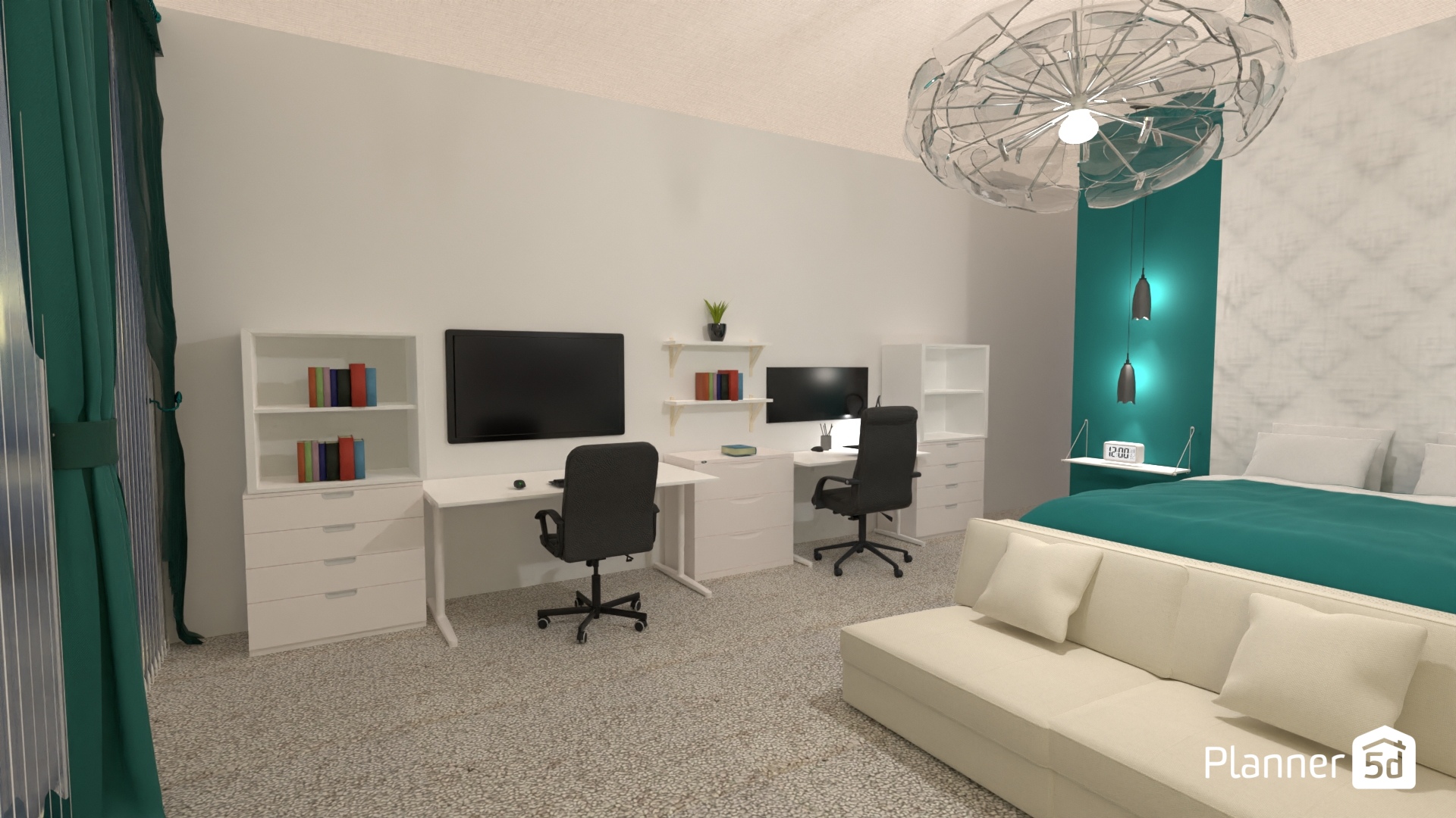 Zov & Kar bedroom V4 turquoise #24415328 by KZ