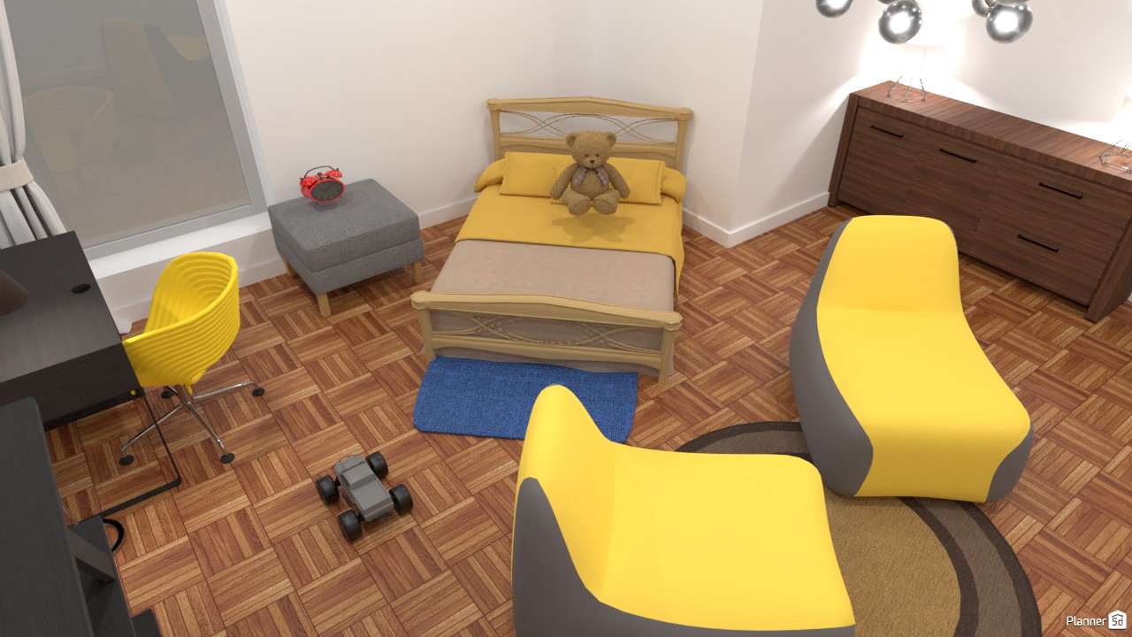 My yellow and grey bedroom 3870561 by Mark image