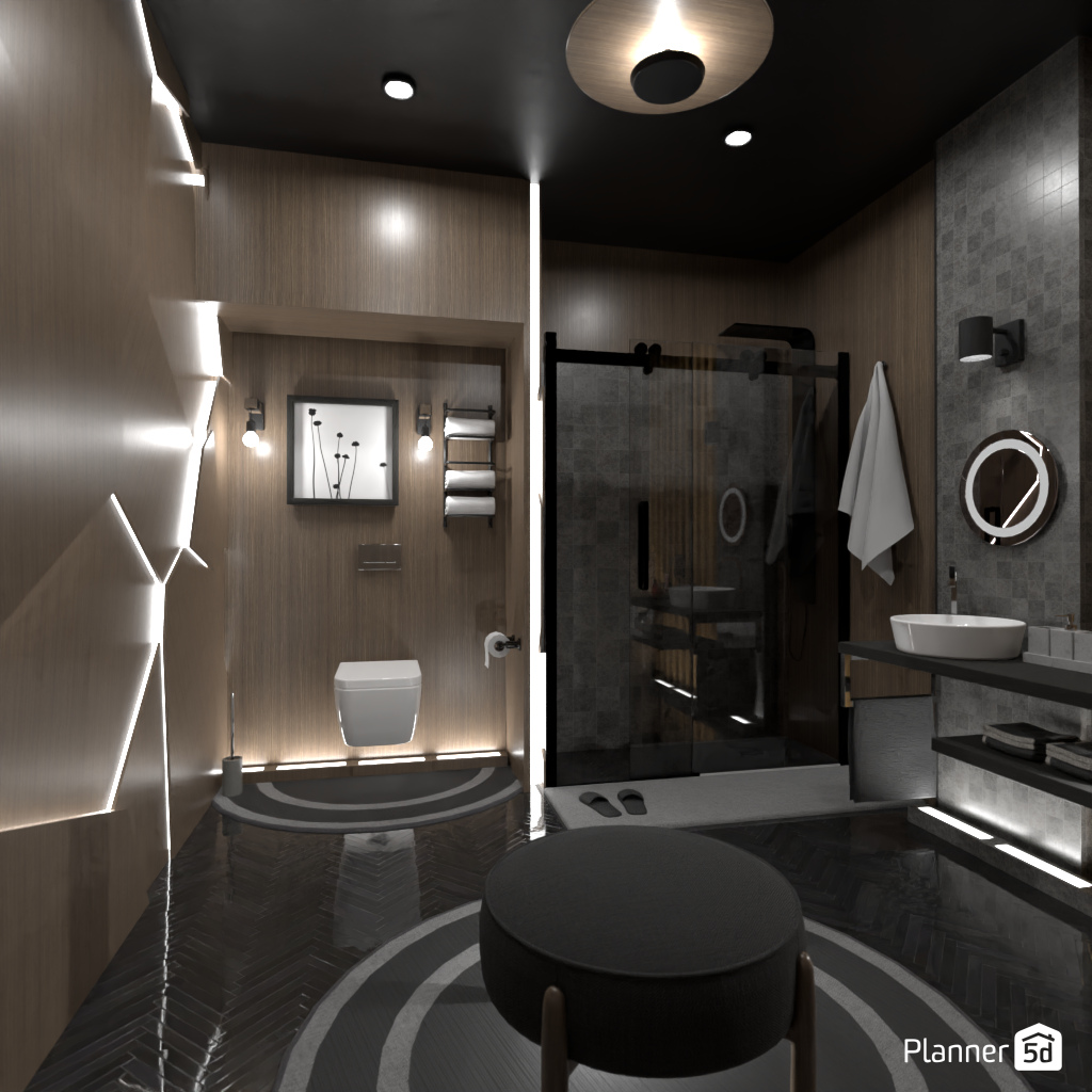 Dark Bathroom #17634243 by Editors Choice