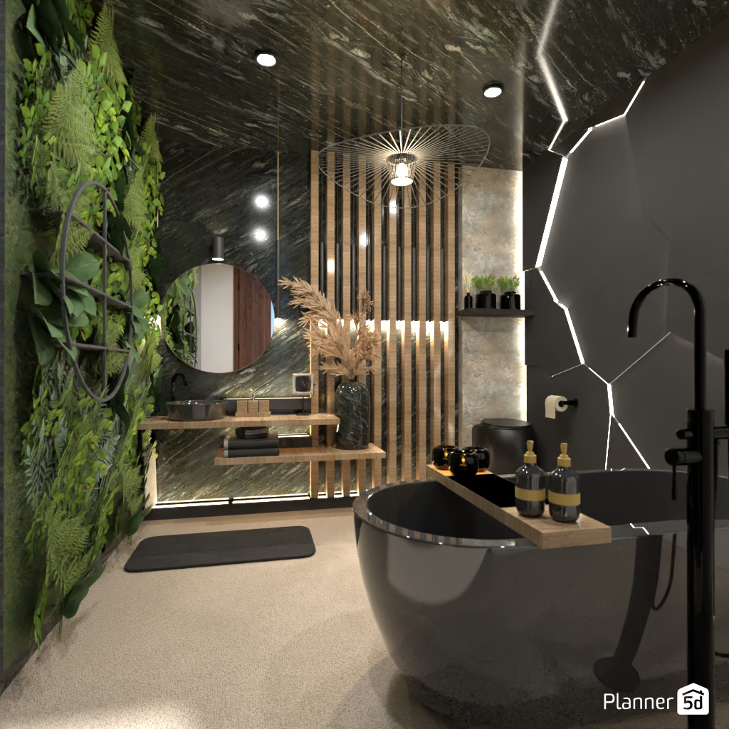Dark Bathroom #3362760 by Editors Choice