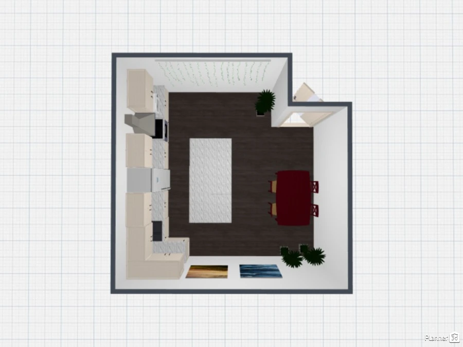 Spacious kitchen with island #80754 by Cat builder