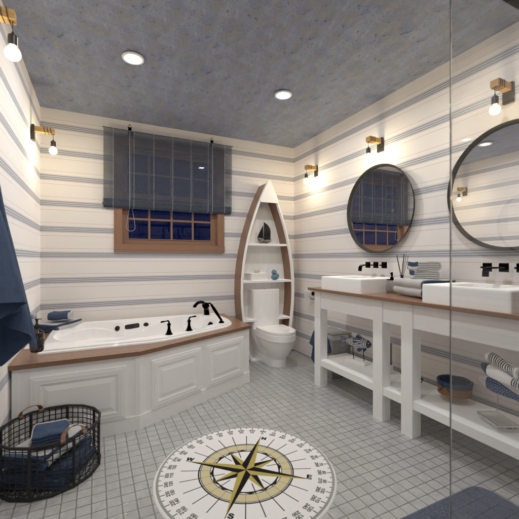 Nautical bathroom #12279457 by Editors Choice