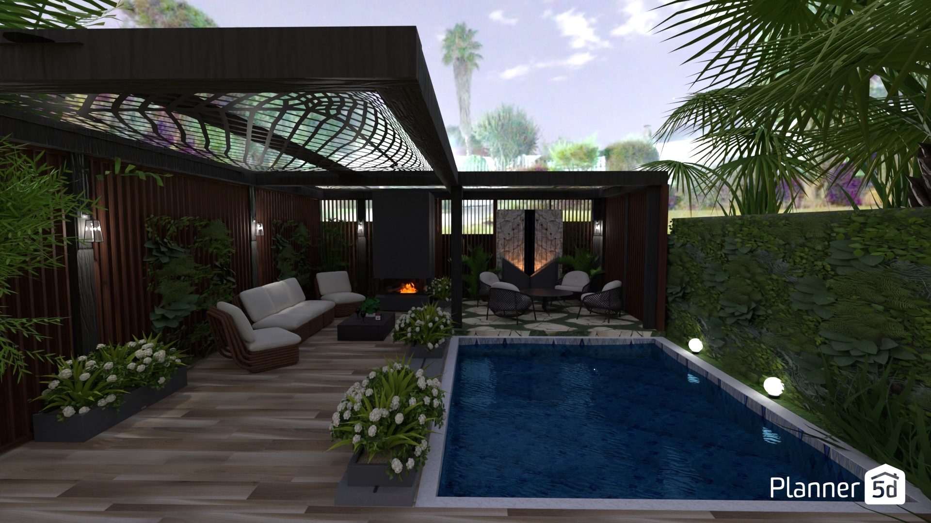 Terraza con piscina ll #25492372 by MariaCris