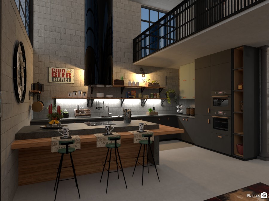 Industrial Concept: Kitchen #3795435 by Micaela Maccaferri