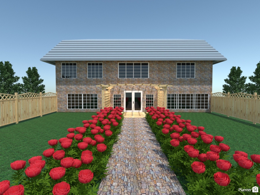 gazebo and roses entryway #2214322 by Joy Suiter