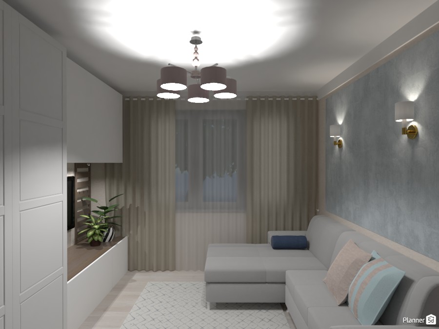 Нежная и сдержанная гостиная #3138396 by Ksenia