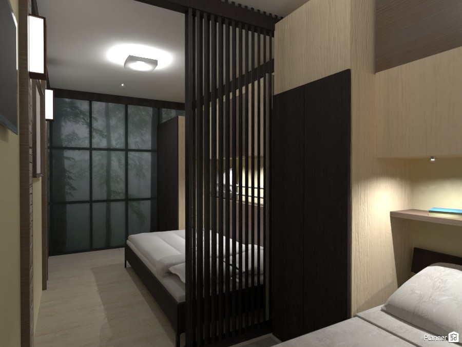 Спальня в китайском стиле с кроватью-шкафом 3139167 by Ksenia image