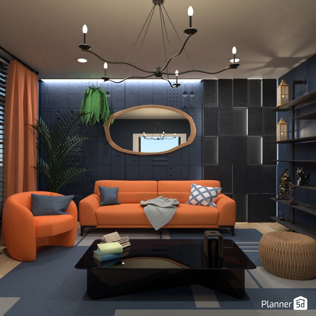 Orange sofa #24658532 by Editors Choice