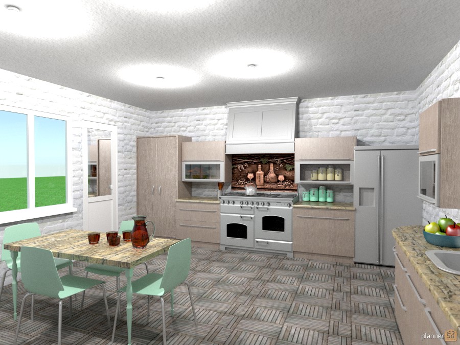 white brick kitchen #1016791 by Joy Suiter