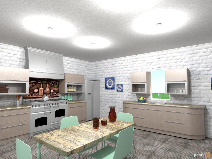 white brick kitchen #1017157 by Joy Suiter