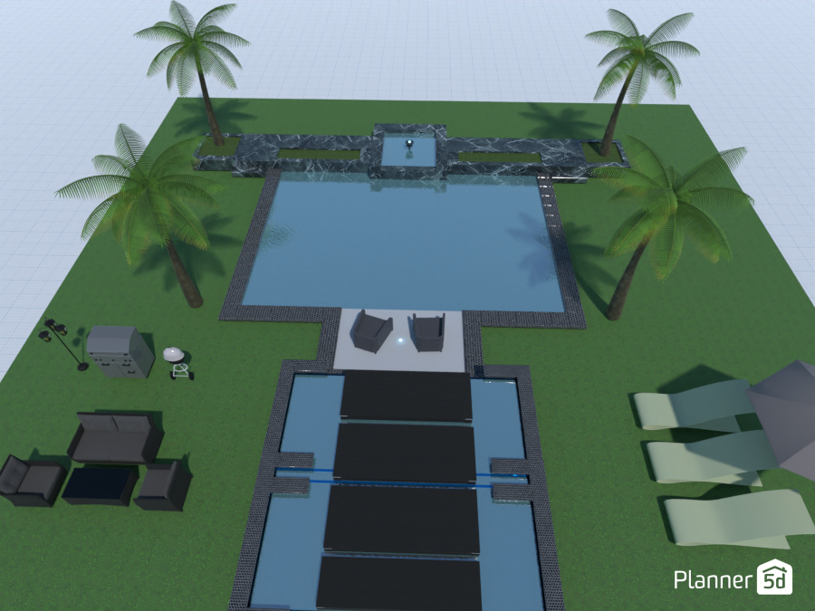 Modern Pool Design #7474442 by User 38136240