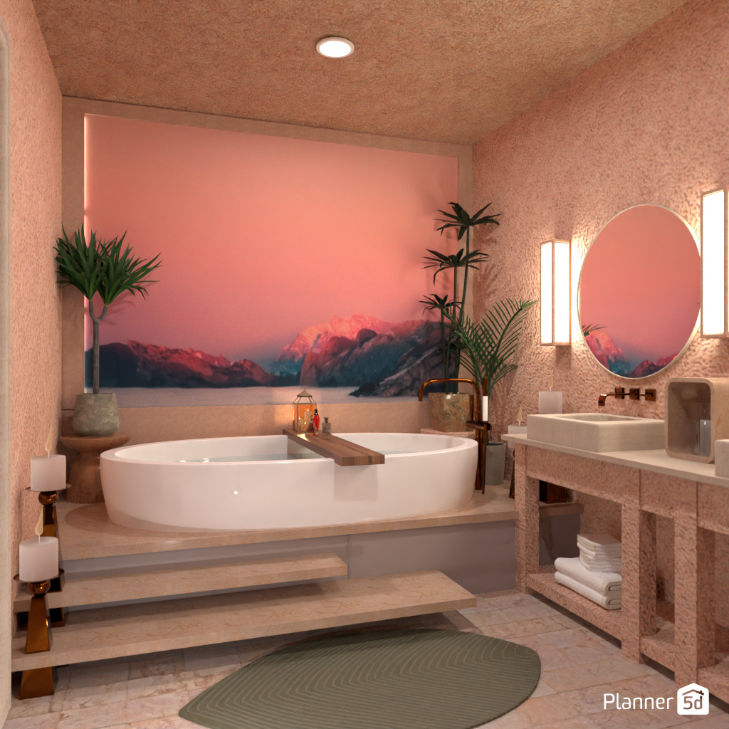 Bath in a candle light #19232084 by Editors Choice