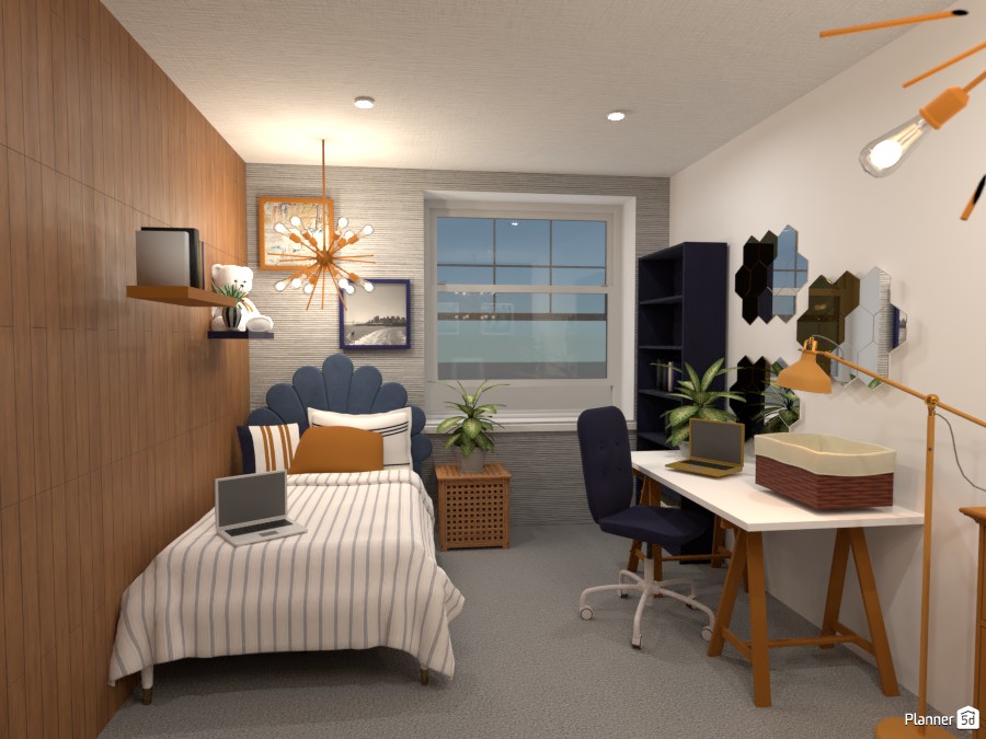 Blue gold white wood teenagers room Free Online Design 3D House Blue gold white wood teenagers room Free Online Design 3D House