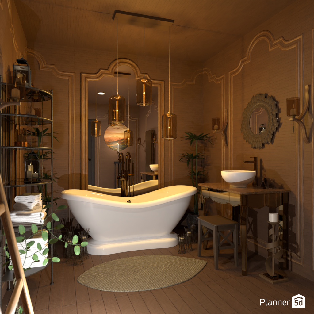 Bath in a candle light #19212956 by Editors Choice