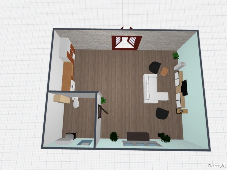 Salón con lavandería y aseo #83675 Por Planner Time!