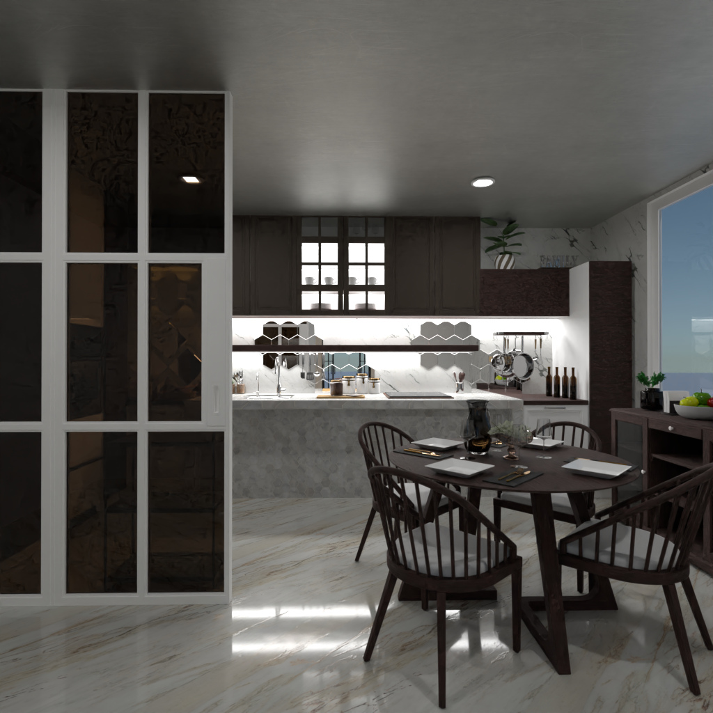 Brown and White Kitchen #11539656 by Editors Choice