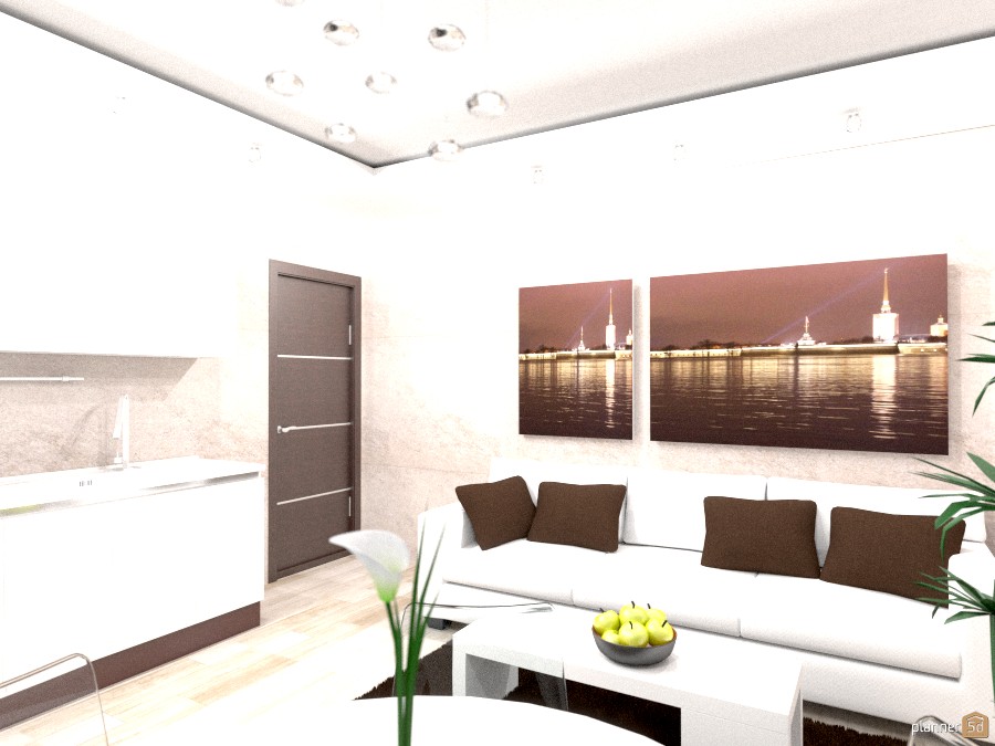 Гостиная-кухня-столовая #1147032 by Ольга Строева