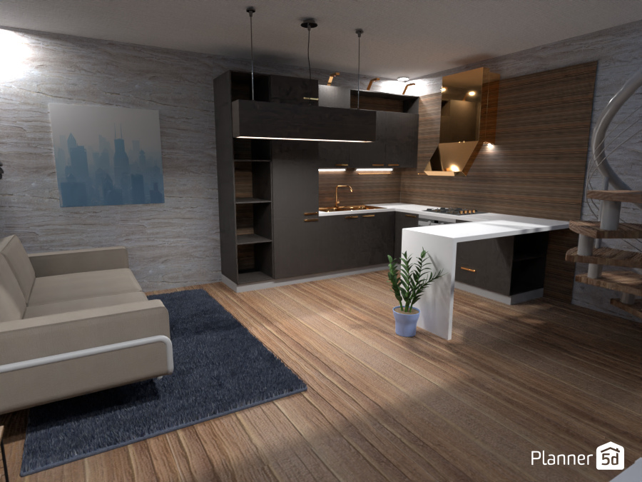 Modern two-level apartment 9136400 by IntricateFoxDesign image