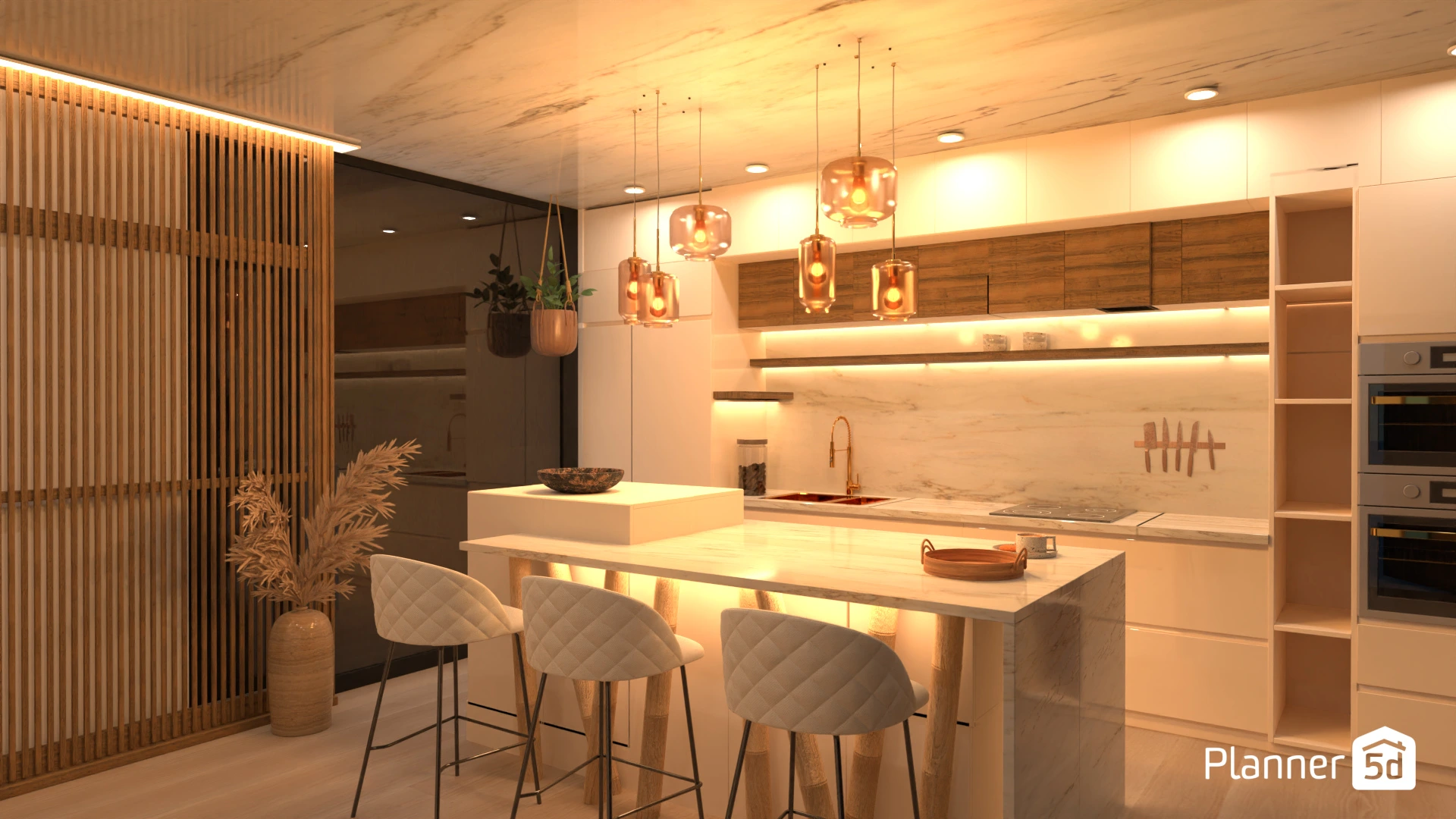 Premium AI Image  Kitchen decor interior design and house