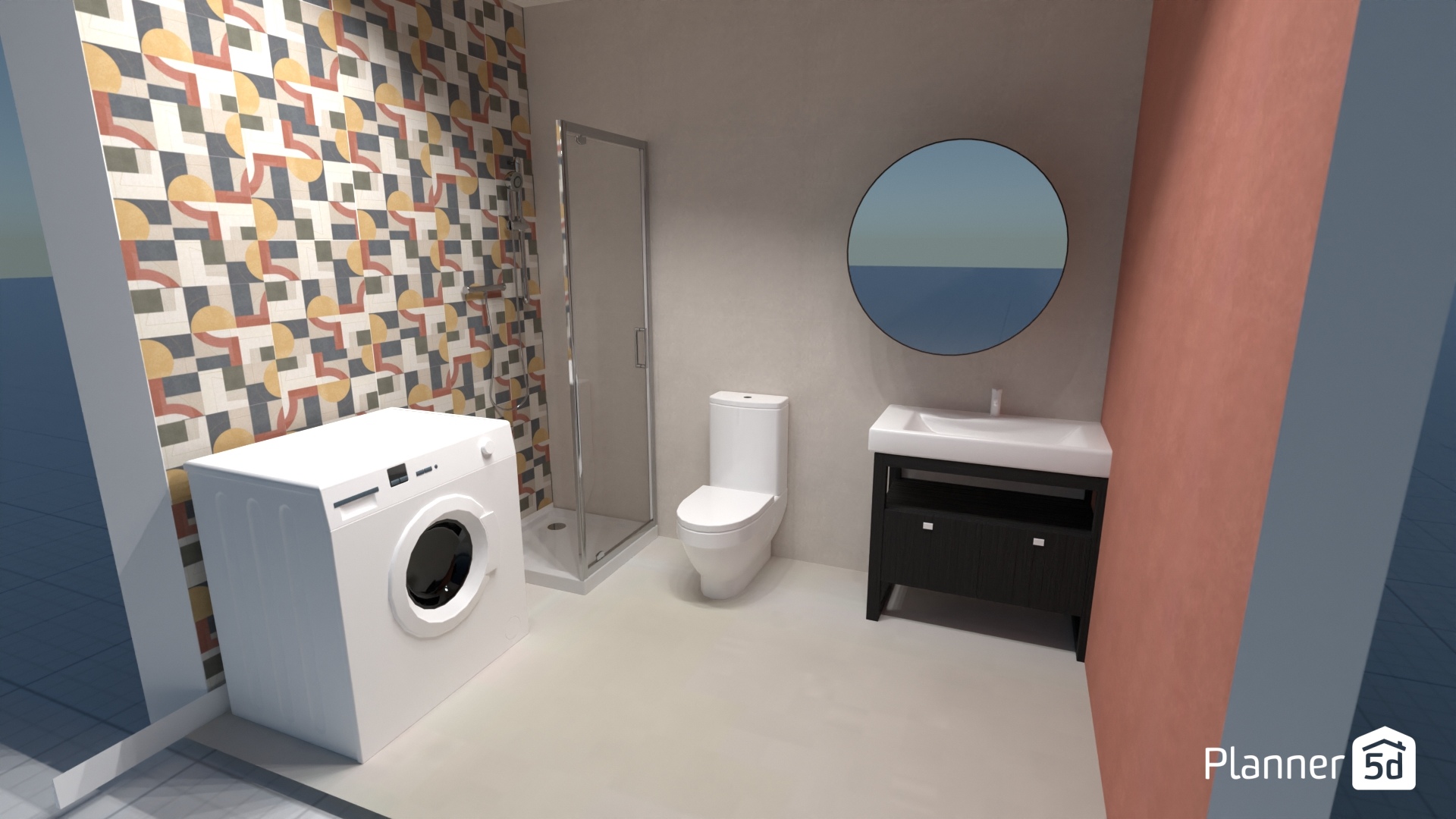 Kupatilo Kandinsky koral plocice #23385282 by User 157795902